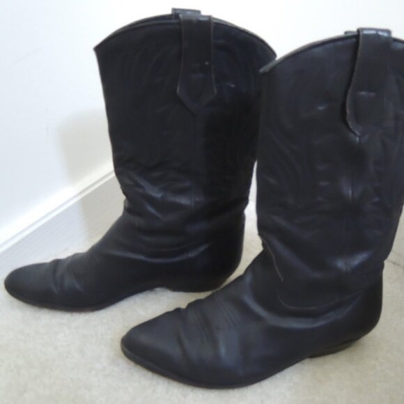 Ladies Cowboy Boots Size 8M Black Leather Western Boot by Seychelles - Picture 4 of 14